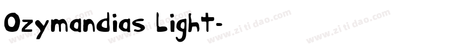 Ozymandias Light字体转换